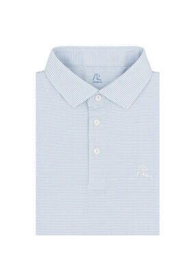 BRAND NEW UNTOUCHED Rhoback Men’s Pale Blue Micro-Stripe Polo